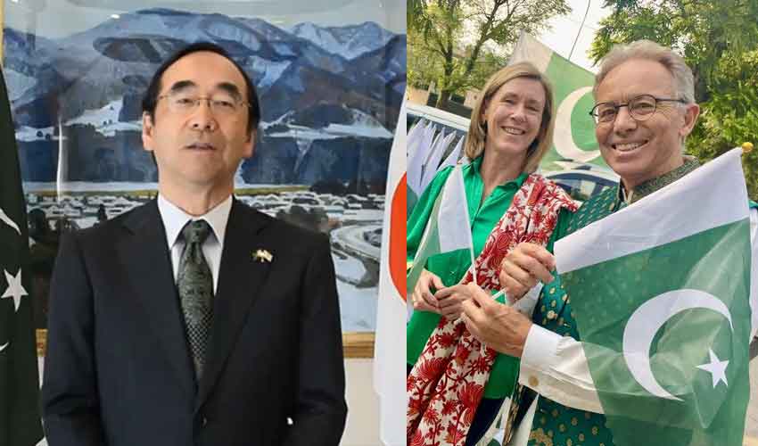 Japanese Envoy Urdu Greeting, Australian High Commissioner in Shalwar Kameez